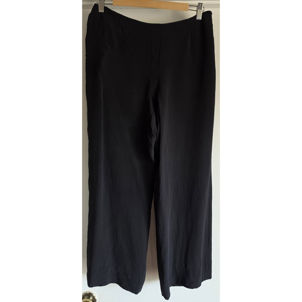 Giorgio Armani Women's Silk Pants Size 40 Black Made in Italy